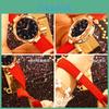 Elegant Women Quartz Watch With Romantic Luminous Starry Sky And Rhinestone Accents