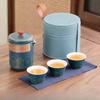 Outdoor Travel Tea Set Home One Pot Four Cups Portable Storage Bag Ceramic Quick Cup Brewing Teapot Tea Cups