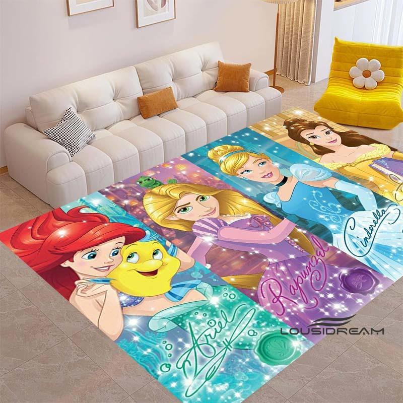 This Disney pink princess-themed rug is suitable for girls' bedrooms, bedside tables, living rooms, sofas, floor mats, children'