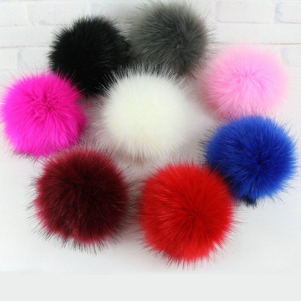 47-tommers Falsk DIY Vaskebjørnspels Pom Poms Ball For Strikking Luer Tilbehør Hatter