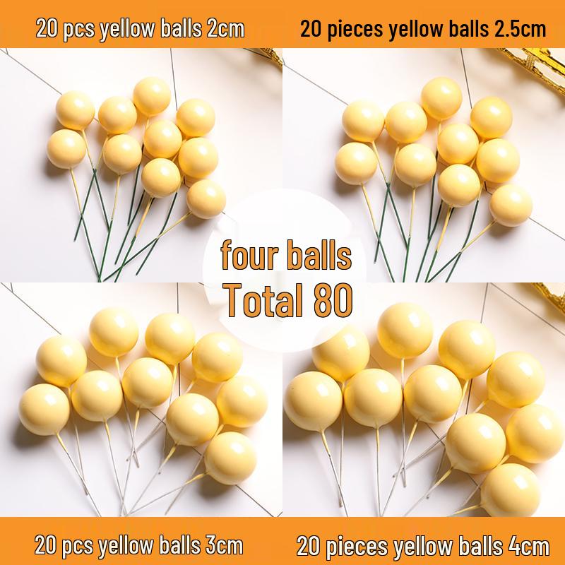 Valentine's Day & Birthday Cake Topper: Gold, Silver, and Colorful Transparent Wishing Balls Decoration