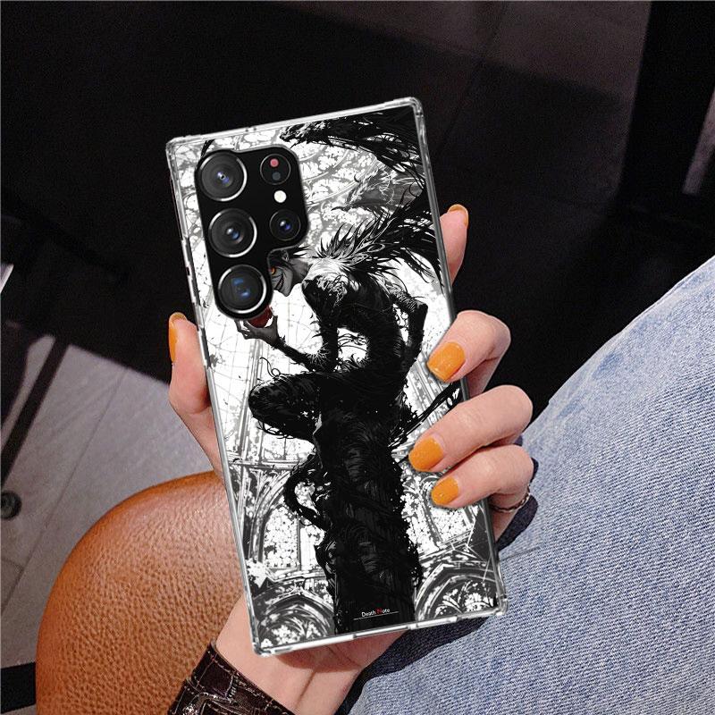 N-Note D-Death Anime Ryuk Phone Case For Samsung Galaxy S24 S25 Edge S26 Ultra S23 S22 S21 Plus S20 FE + Personalized Print Cove