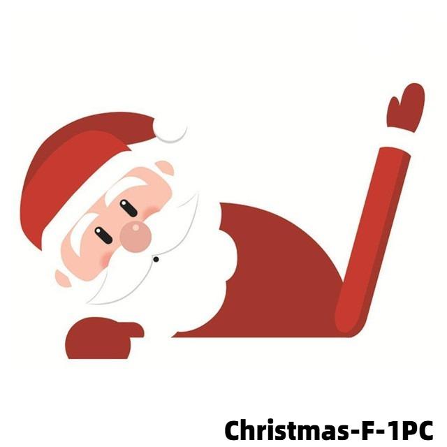 

Car Window Wiper Sticker Xmas Santa Claus Cartoon Rear Windshield Window Waving Stickers Decals Car Christmas Accessories