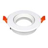 Round White Recessed LED Ceiling Light Spotlight Fixture GU10 MR16 Lampholder Downlight Fitting Adjustable Frame Housing Fixed