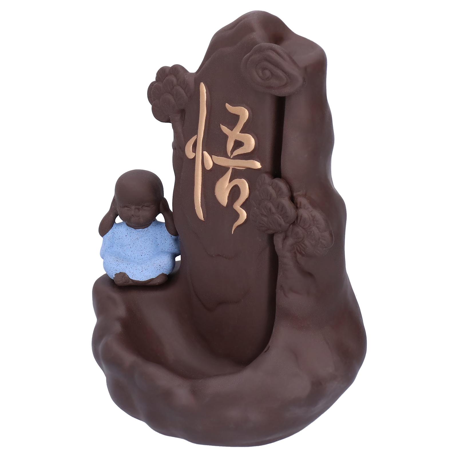

Backflow Incense Burner with Little Monk Ornament Household Inner Decoration Chinese Yixing Zisha Clay Type 2