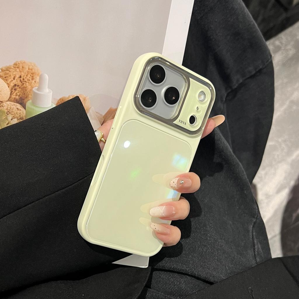 Tempered Glass Bright Candy Bumper Phone Case For iPhone 17 16 15 14 13 12 Pro Max Instant Change To 17 Glossy Hard Back Cover