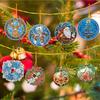8 PCS Crystal Hanging Home Wall Decor Graceful Butterfly Acrylic Christmas Tree Single-Sided Wreath Elk for Xmas Tree Wall Decor