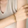 Korean Trendy LOVE Bracelet: 18K Gold-Plated Titanium Steel with Square Patchwork Design