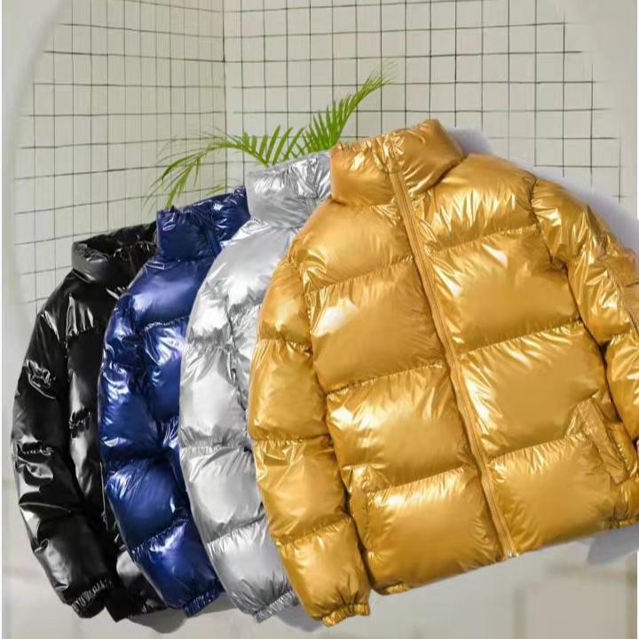Herren Reflektierende Winter-Stehkragen-Baumwolljacke 2024