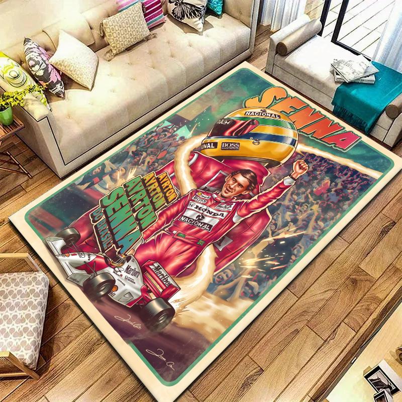 Ayrton Senna Carpet Rug for Living Room Bedroom Home Sofa Decoration,Kids play Nonslip Floor Mat