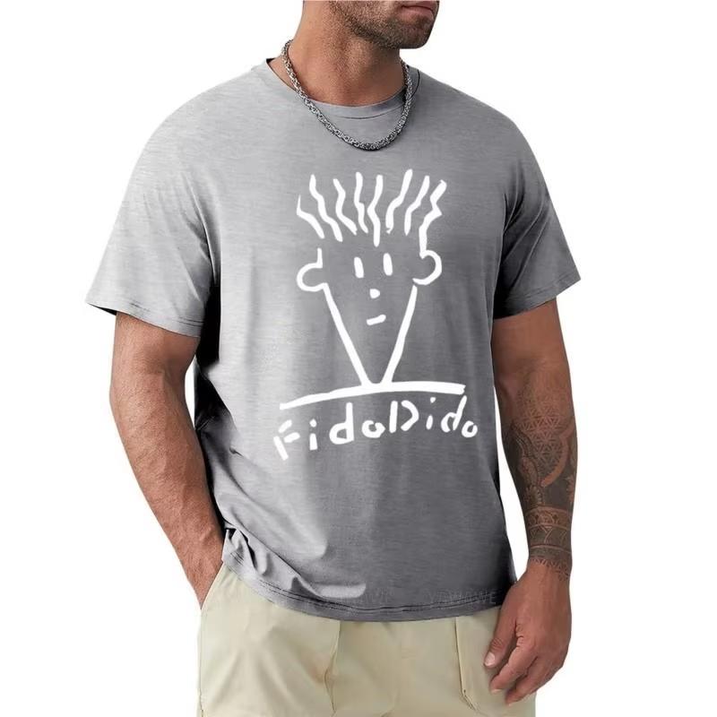 2025 New Man Black Tshirts Summer Tshirt Fido Dido Face TShirt Boys White T Shirts Sweat Shirt Mens Clothing Comfortable