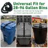 A25F-2 Adjustable Heavy Duty Trash Can Lock Strap Metal Hook Windproof Each 5X90cm Size Preventing Animals From Opening Trash