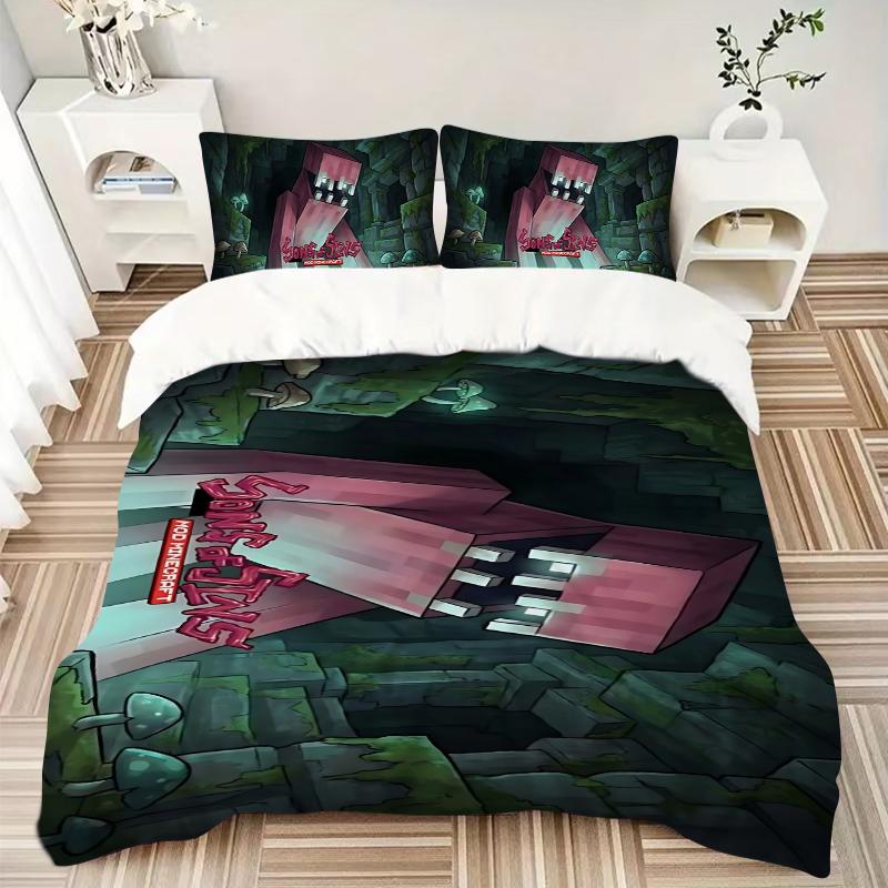 Mystery Caves Printed 3pcs Bedding Set Soft Microfiber 1 Duvet Cover And 2 Pillowcases Home Bedroom Decor Xmas Gift K1929