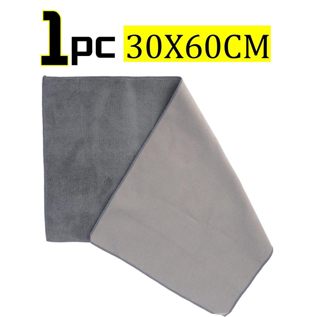 1/2pcs Car Wash Towels Double-sided Soft Super-absorbent Wiping Cloth Multi-function Cleaning Towel Auto Maintenance Accessories