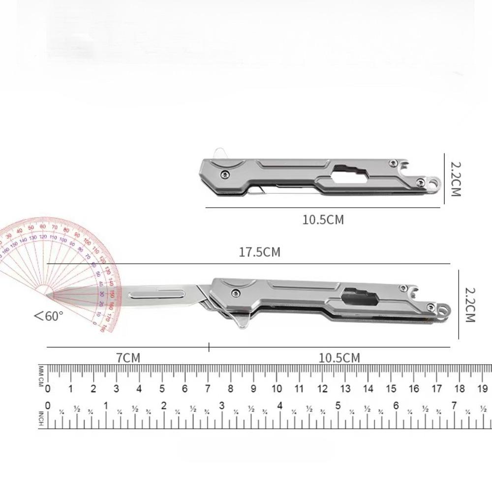Titanium Alloy Multifunctional Art Knife, Paper Cutting, Portable Disassembly, Express Delivery, Folding Knife, Fruit Keychain