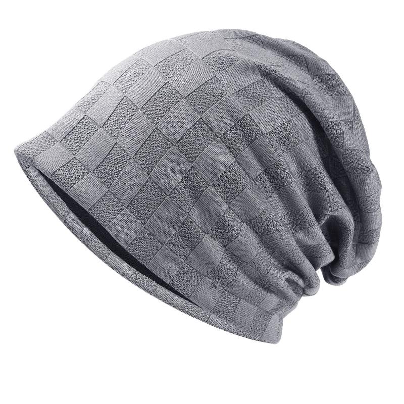 2027 NEW KJ Custom Lightweight Checked Reversible Slouchy Beanie Sleeping Chemo Cap Blank