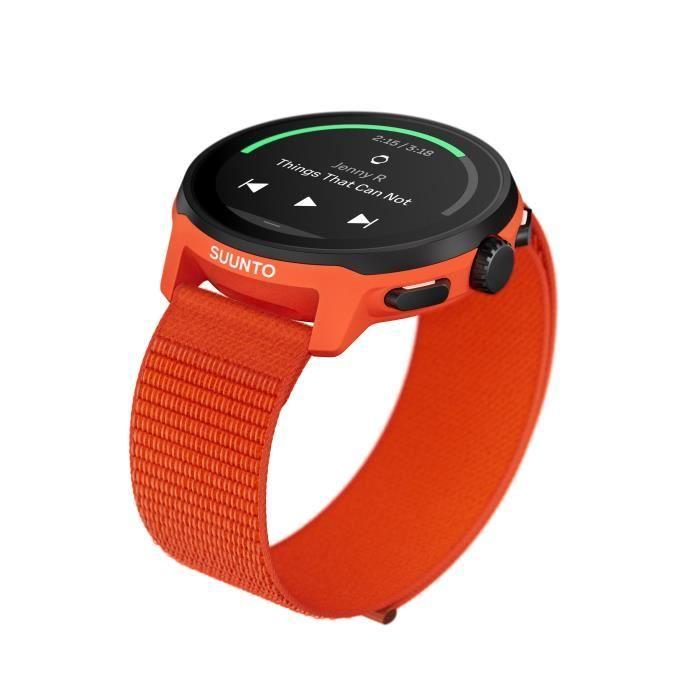 Montre Connectée Sport GPS - SUUNTO RUN CORAL ORANGE - Amoled - Altimètre - Bracelet Textile