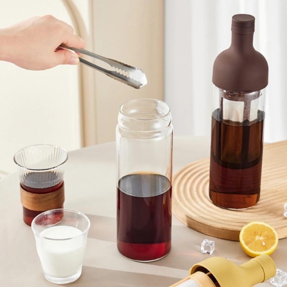 Macchina per Caffè Cold Brew Sigillata con Filtro Brocca Acqua Fredda Bicchieri Caffettiera Cold Brew Festa