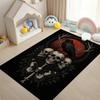 Crow Skull Printed Carpet Dark Punk Patterned Carpet Anti Slip Entrance Door Mat Living Room Bedroom Decoration Rug