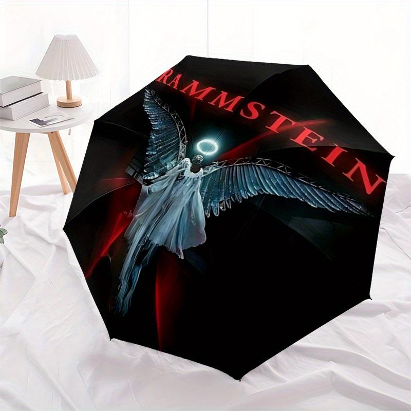 1pc Rammstein Automatic Opening/closing Umbrella, Foldable Sunshade, Perfect Gift for Friends, Durable Plastic Handle y250808084