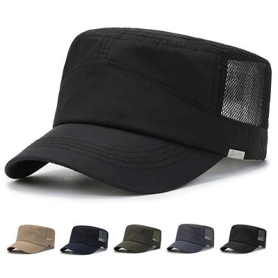 Cotton Military Caps Flat Cap Men Mesh Cap Outdoor Quick-Drying Summer Hat Trucker Snapback Baseball Cap Army Visors Hat Gorras