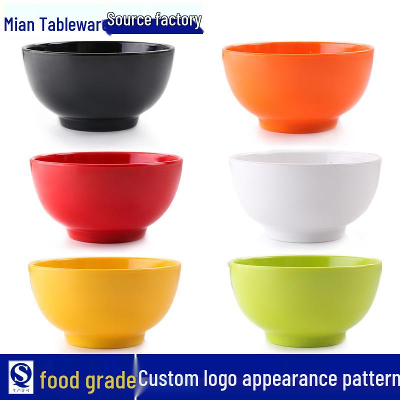 A5 Melamine Small Bowl for Soups, Rice & Porridge - Ideal for Restaurants & Dining Halls.