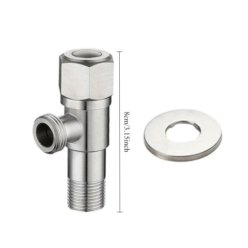 Household Universal Angle Valve for Toilet Water Heater 304 Stainless Steel Triangle Valve Thickened Explosion-proof Water Stop