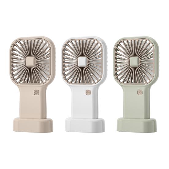 Portable Handheld Fan with Ice Cooling 6 Gear Wind Mini Personal Fans with Detachable Base Lightweight Rechargeable Fan for Office Travel Camping