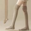 Women'S High Solid Colour Patchwork Socks High Elasticity Stockings Knee High Socks Thin Long Stacked Socks