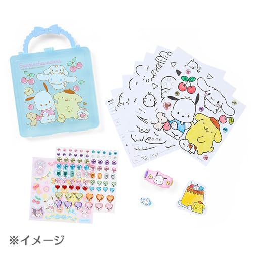 Sanrio Coloring Book & Sticker Set Pink Approx. Width 16 x Depth 3 x Height 22.5cm Sanrio Characters 429074