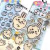 1 Sheet Cute Gifts   Sticker Hachiware Usagi Creative Drop Glue Stereo Decals Diy Decorative Computer Stickers