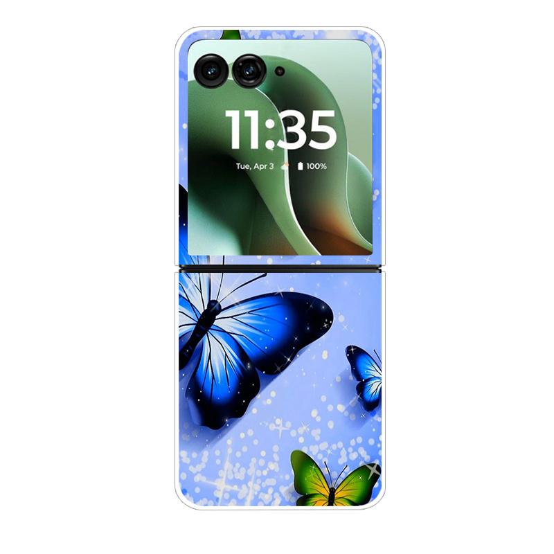 Modne Przezroczyste Etui Na Telefon Dla Motorola Razr 40 50Ultra Razr 60 Ultra Ochronne Etui Dla Razr40 Razr50 Przezroczysta Twarda Powłoka PC