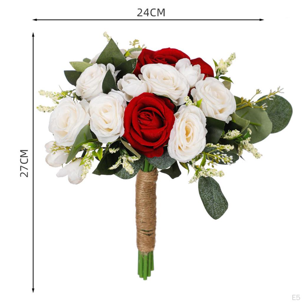 Wedding Bouquet Artificial Flowers Bride Holding Bouquet, Bridal for Party Decoration