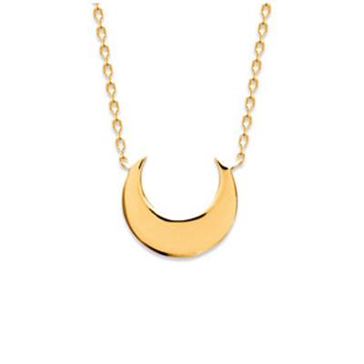 [P1970] - Colar Banhado a Ouro 'Lua' dourado - 15x15 mm