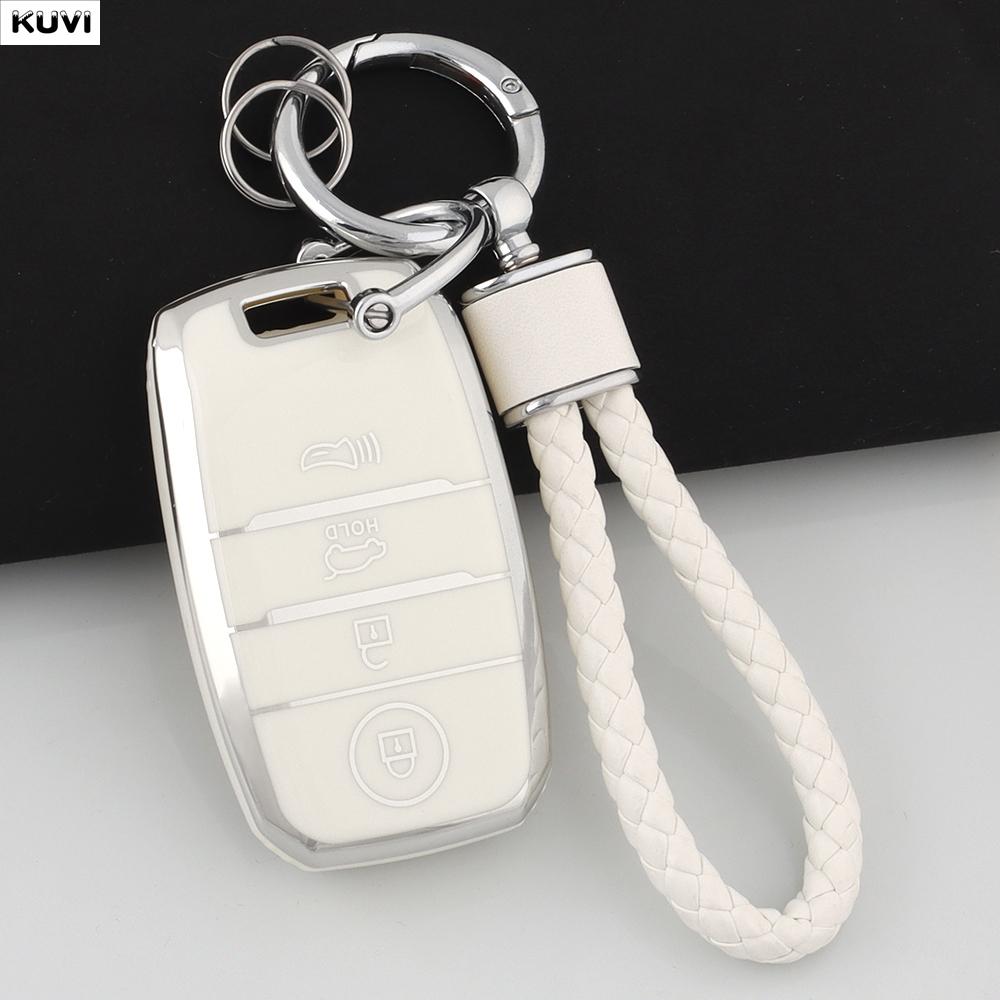 New Tpu Car Remote Key Case Cover Shell Fob For Kia Sportage Cerato Optima K2 K3 K4 K5 Rio Picanto Soul Sorento Sedona 4 Buttons
