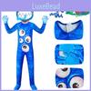 High-quality Cartoon Cosplay Dance Costume For Kids Blue Soft Milk Silk Fabric