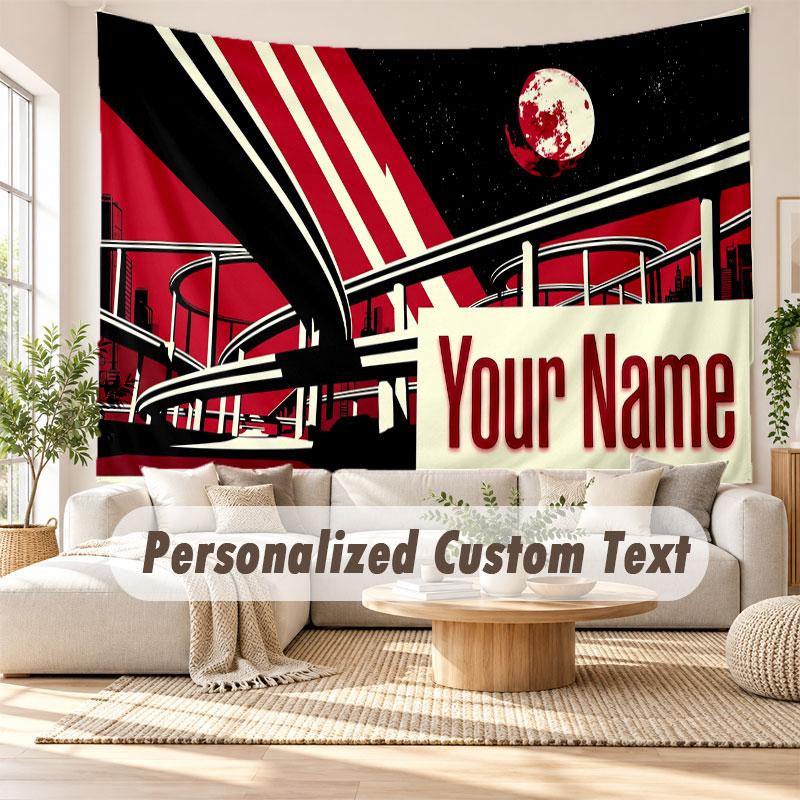 Custom Name Wall Hanging Tapestry,Arctic Monkeys Decorative Backdrop Tapestry For Dorm Home