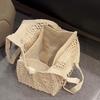 Cotton summer woven hollow handbag women's mesh bag
