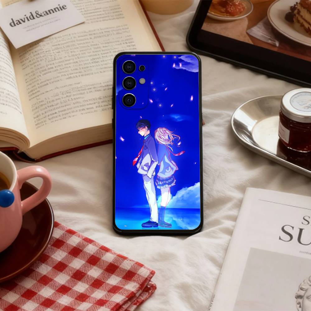 Sad A-Anime Your Lie in April   Phone Case For Samsung S 25,24,23,22,30,21,10,9,Ultra,Plus,Lite,FE,4,5 G Soft Black Case