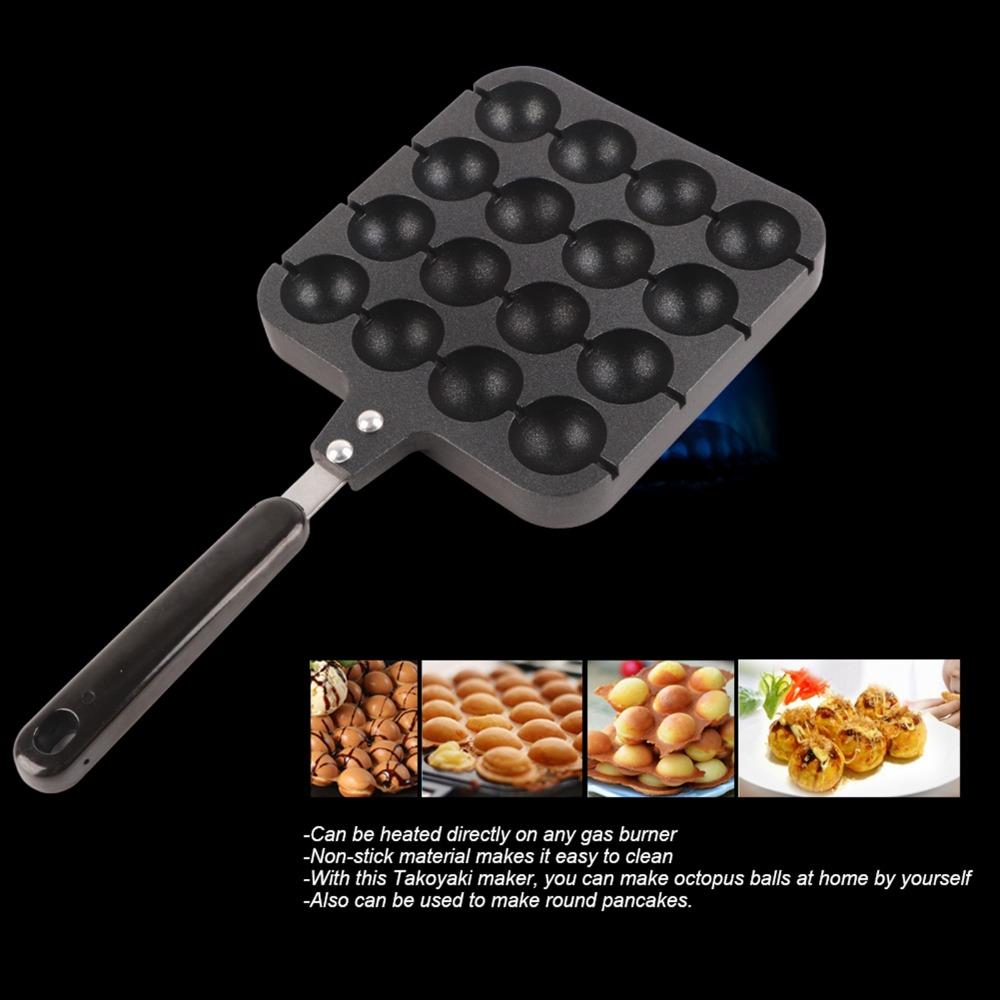 Cast Aluminum Alloy Cooking Tray 16-Hole Household Plate Smooth Snack Grill Plate Street Stall