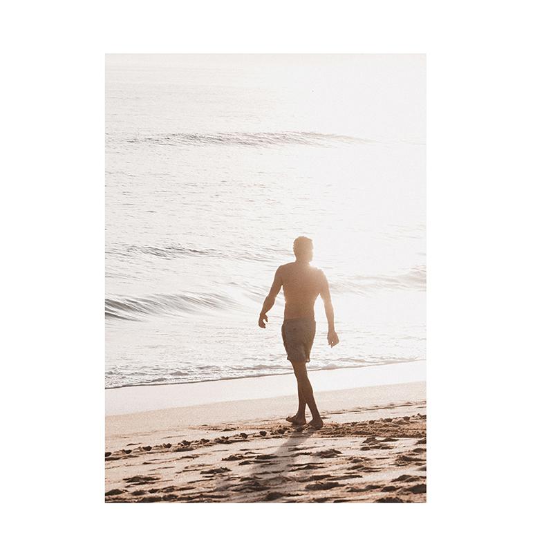 WCIC Новая скандинавская современная декоративная картина «Люди и пляж», украшение для дома, стены, подвесная картина 13*18cm