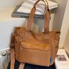 Large Capacity Shoulder Bag for Women Autumn Winter Zipper Shopping Canvas Handbags 2025 New Versatile Crossbody School Bags