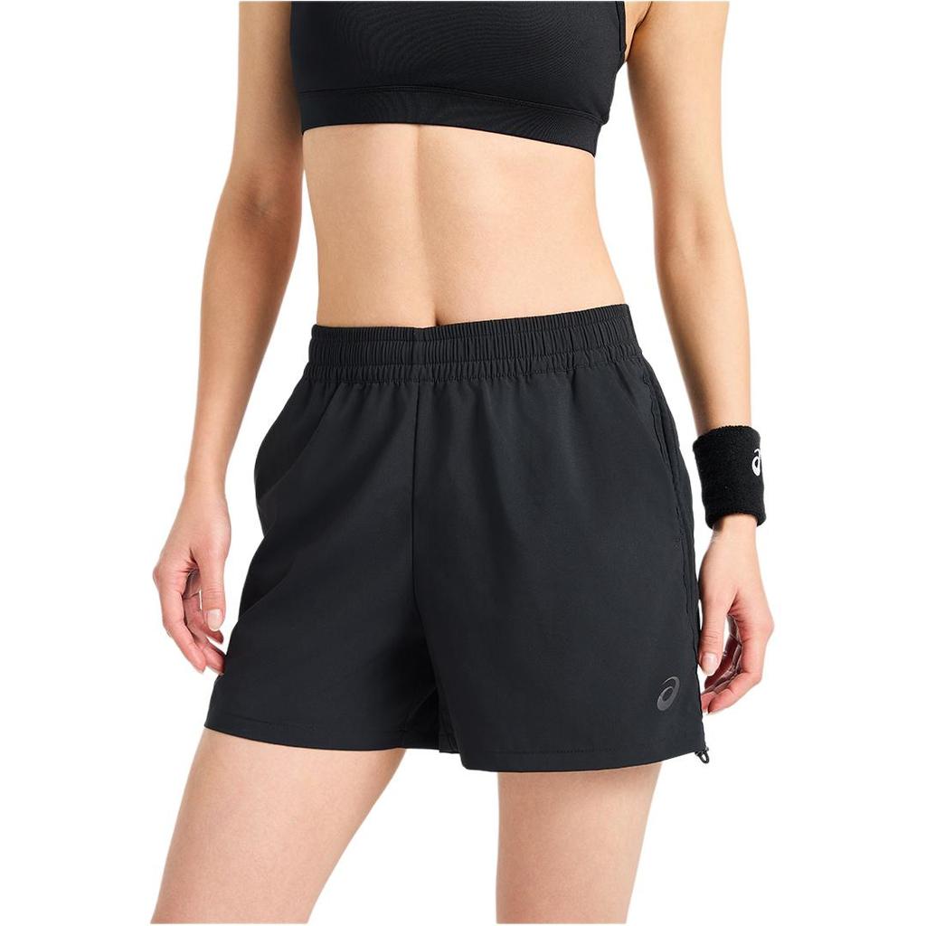 Asics Mid-Waist Comfortable Moisture-Wicking Sports Casual Shorts Women Bottoms Black 2012D052-001