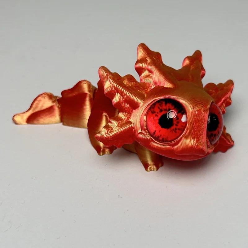 3D-Druck Salamander Actionfiguren Mehrgelenkig Beweglich Simulationsaugen für Heimzubehör Kindergeschenk Wohnzimmerdekoration