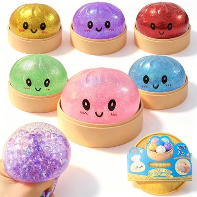 Gold Bursting Water Droplets Simulated Dumpling Squishy Blind Box Relaxing Anxiety Antistress Rebound Squeeze Reliever Toy