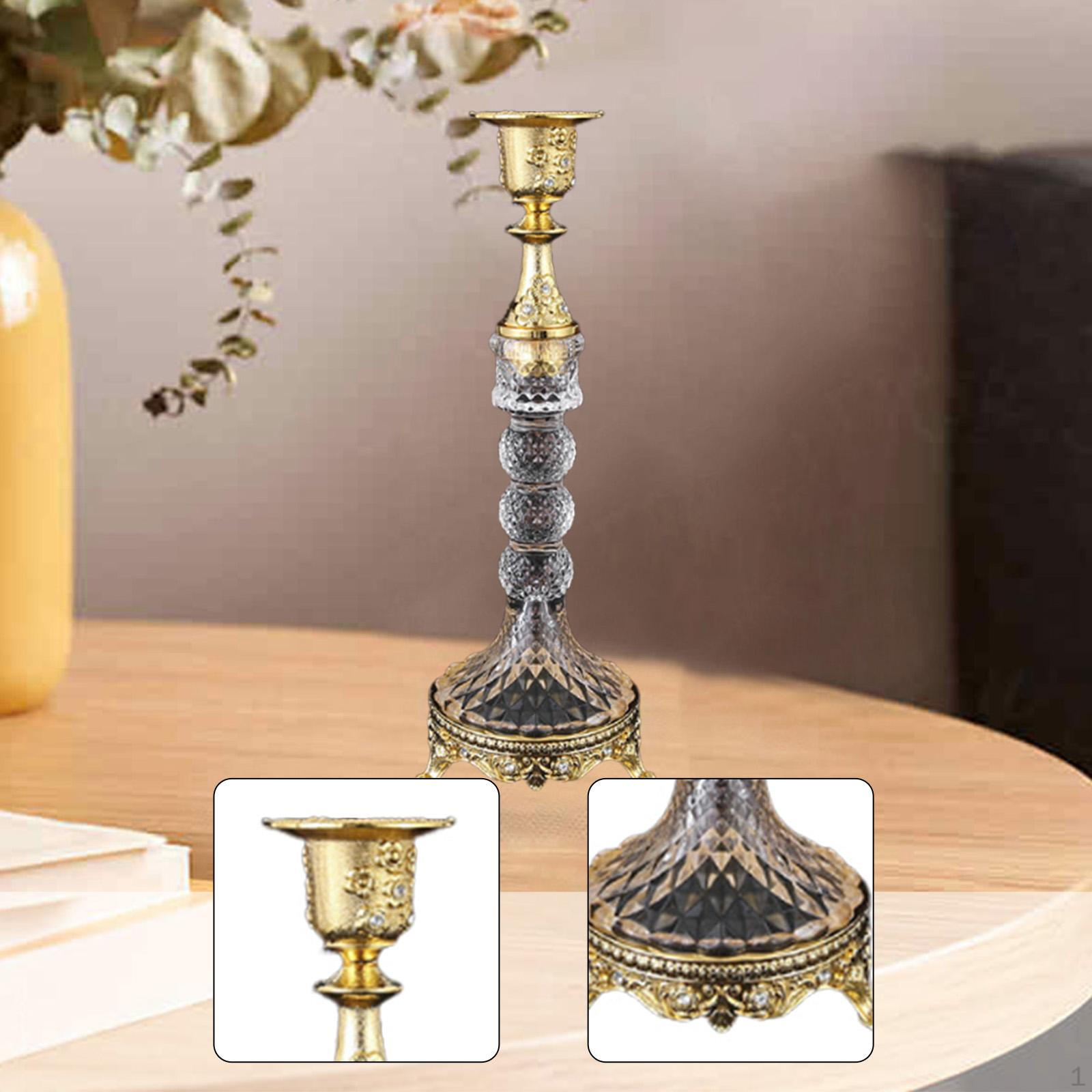 

Candle Holder for Taper Candles Modern Design Centerpiece Table and Mantel золотий