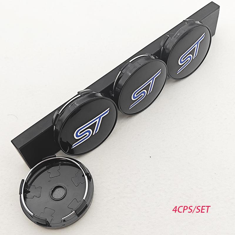 4pcs 60mm ST Line Car Wheel Center Hub Caps Rim Cover For Ford Focus Mondeo Mustang Fiesta Kuga MK2 Everest Escape Accessories