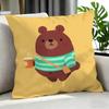 Cute Cute Little Bear Cushion Cover Cushion Cover Set 4Pcs 50X50 45X45 40X40 Pillowcase Decorative Sofa Home Decor