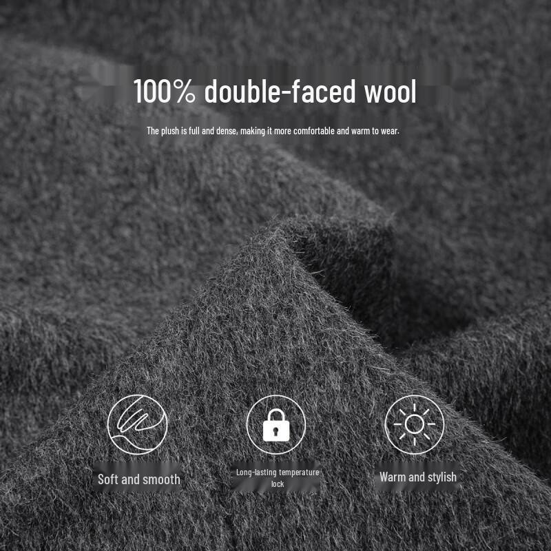 FAPAI.EC Men's Casual Wool Overcoat