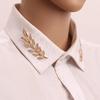 X6HE Fashion Double Tree Leaf Shirt Collar Pin Brooch Gold Silver Gifts for Family Members Girls Teens Women Girl/Boyfriend
